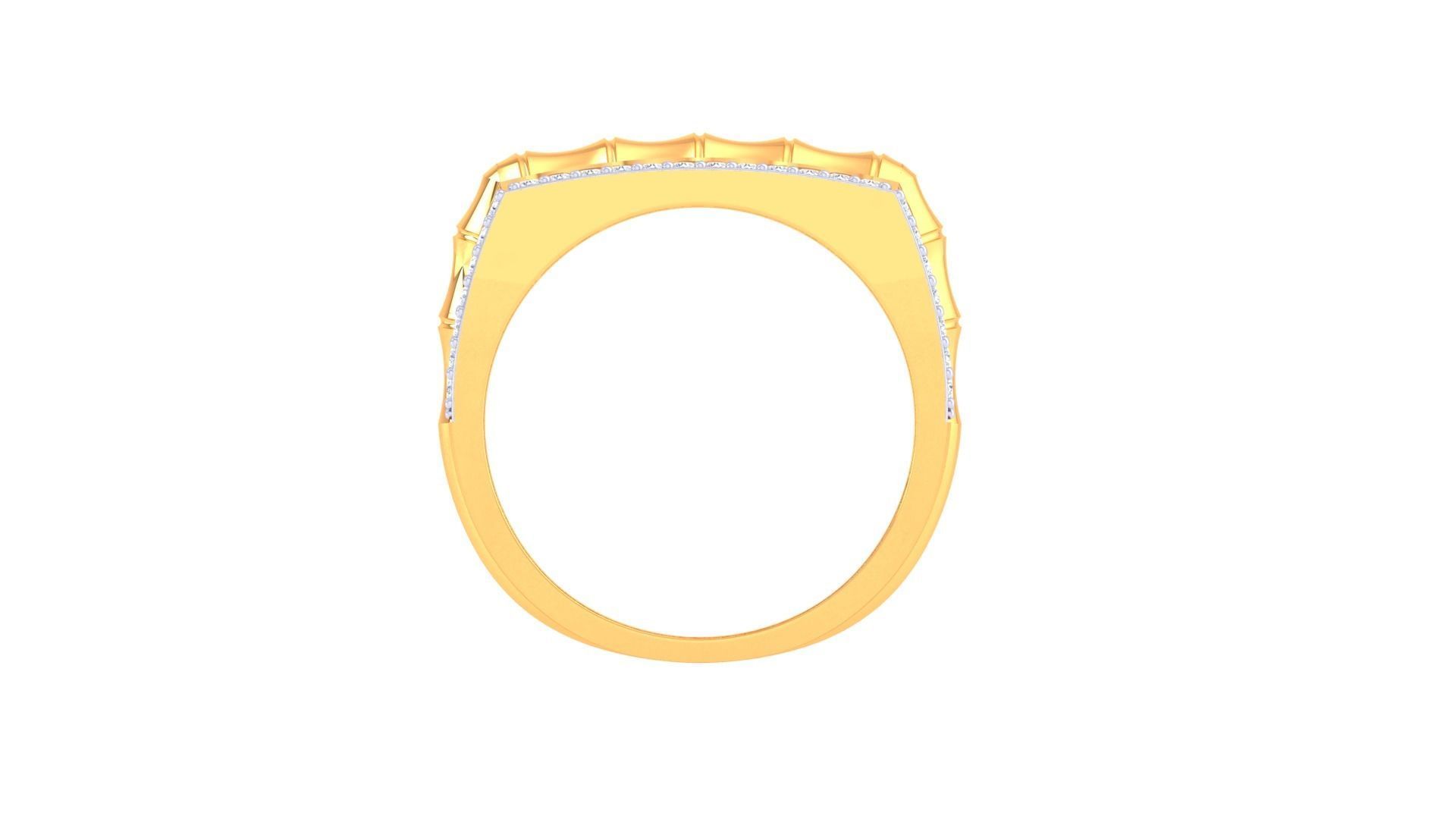 Men Groom Gents Diamond Ring 3dm stl obj mtl 3mf glb 3D print model_8