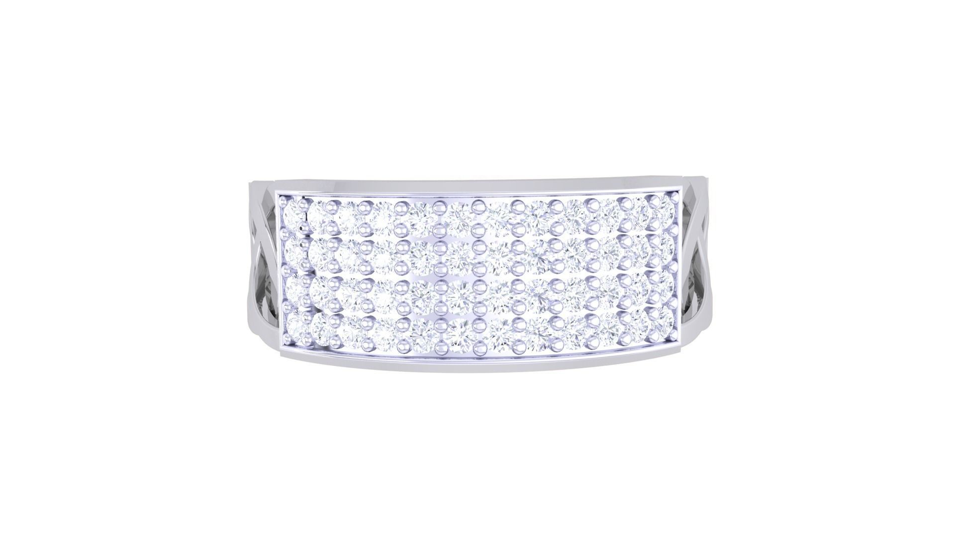 Men Groom Gents Diamond Ring 3dm stl obj mtl 3mf glb 3D print model_5