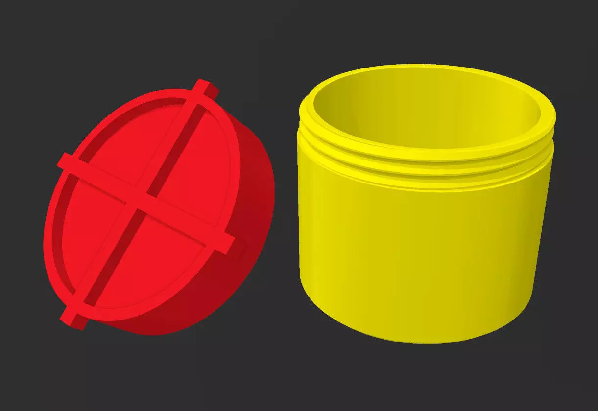 Crosshair Scope Ammo Container Box 3D print model_0