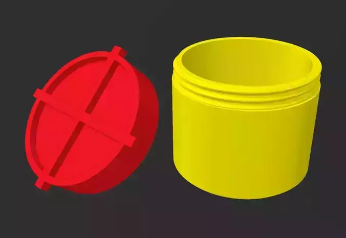 Crosshair Scope Ammo Container Box 3D print model