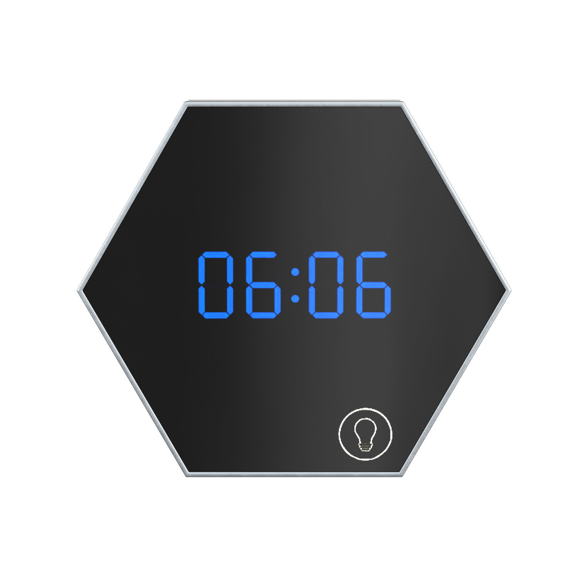 Mirror Hexagon Alarm Clock 3D model | CGTrader