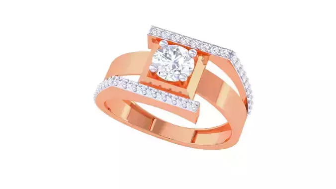 Solitaire Men Groom Gents Diamond Ring 3dm stl obj mtl 3mf glb