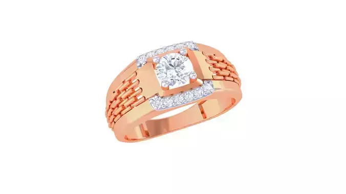 Solitaire Men Groom Gents Diamond Ring 3dm stl obj mtl 3mf glb