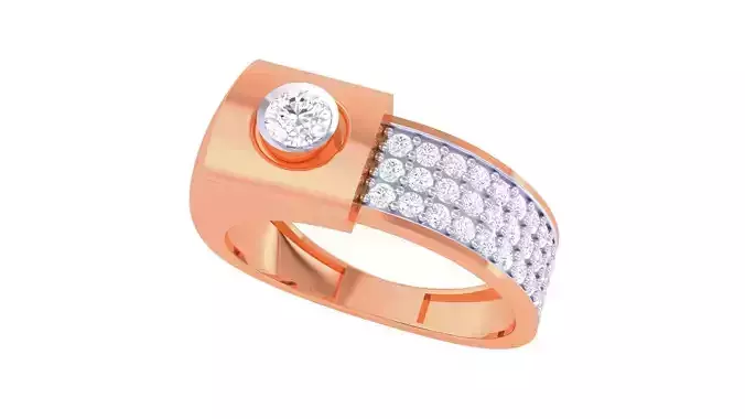 Solitaire Men Groom Gents Diamond Ring 3dm stl obj mtl 3mf glb