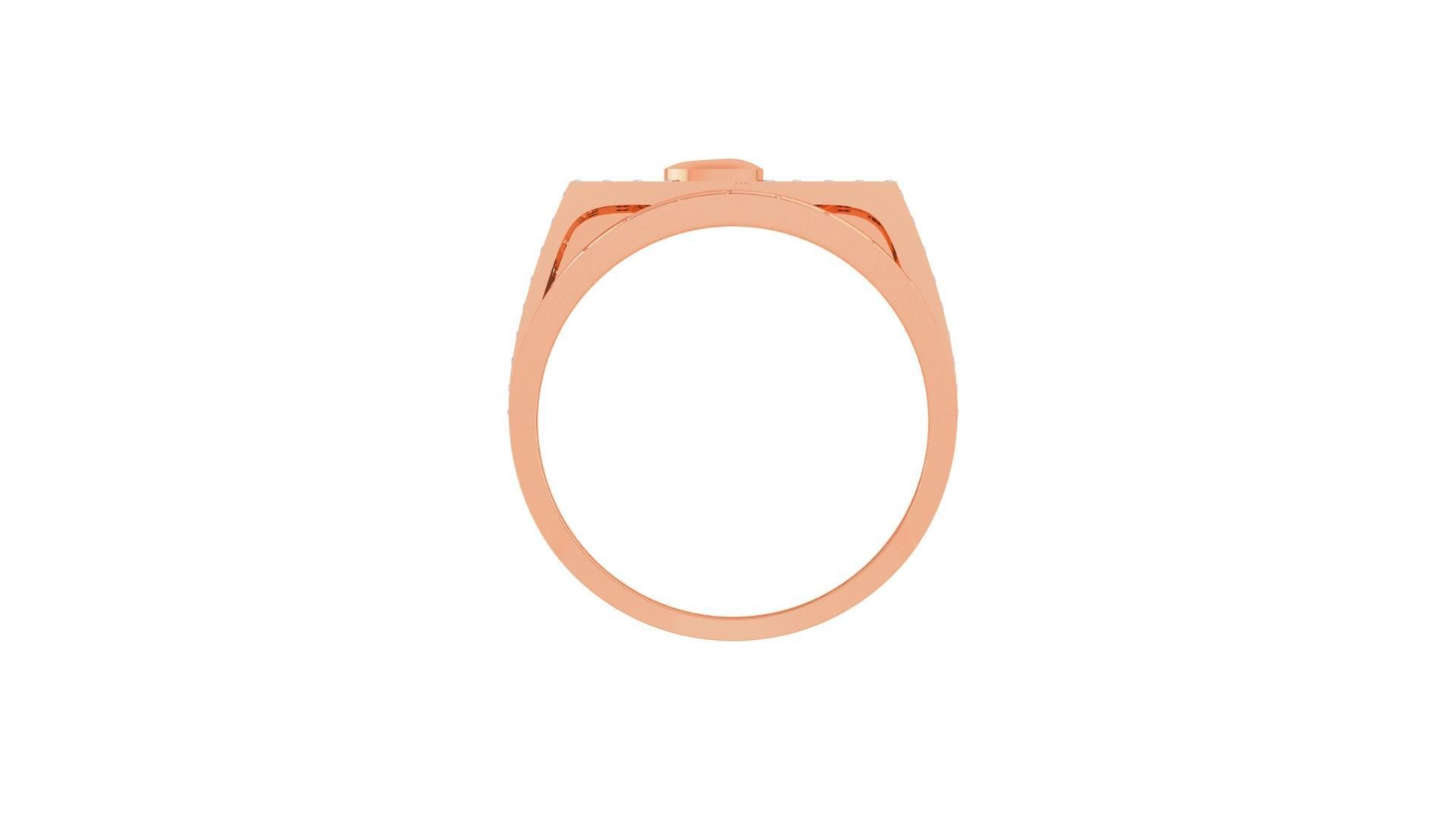 Heart Men Groom Gents Diamond Ring 3dm stl obj mtl 3mf glb 3D print model_10