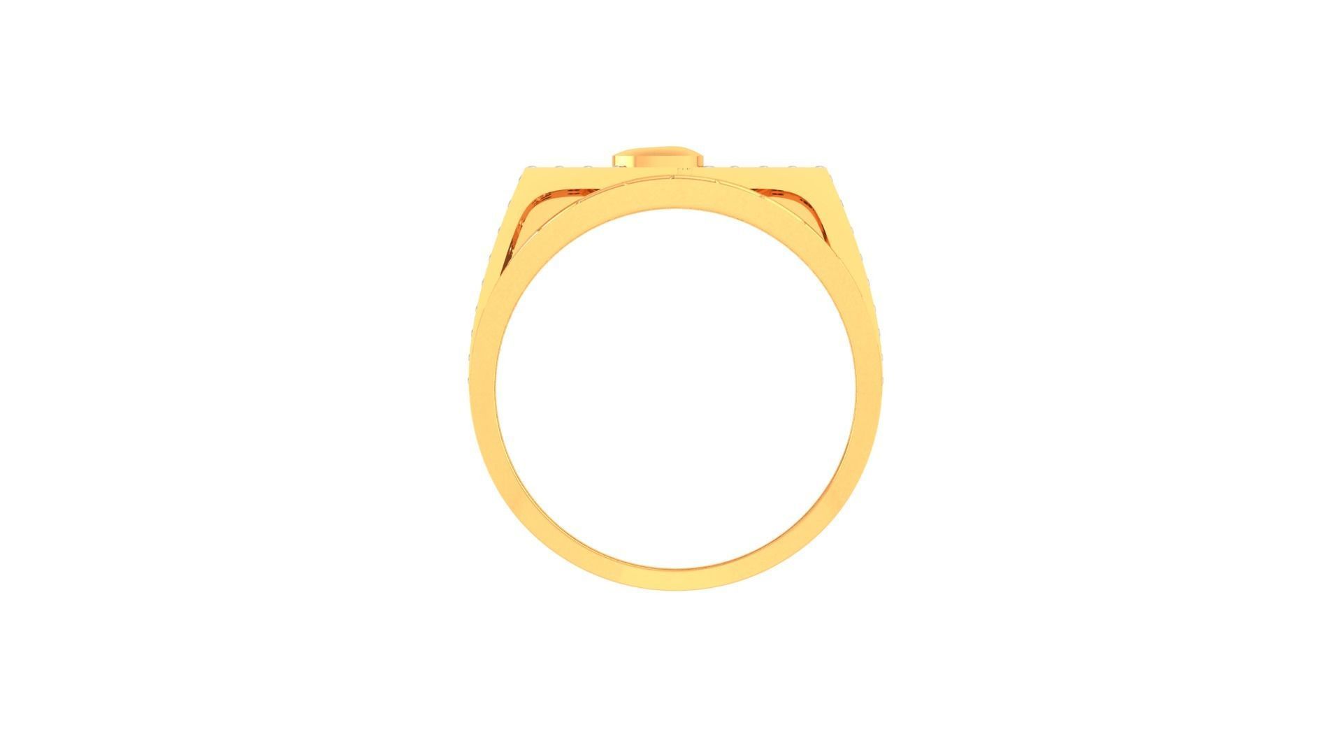 Heart Men Groom Gents Diamond Ring 3dm stl obj mtl 3mf glb 3D print model_8