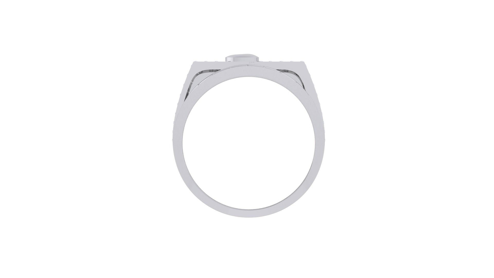 Heart Men Groom Gents Diamond Ring 3dm stl obj mtl 3mf glb 3D print model_9