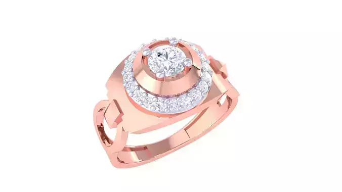 Solitaire Men Groom Gents Diamond Ring 3dm stl obj mtl 3mf glb