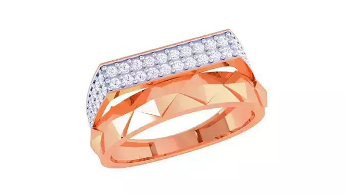 Men Groom Gents Diamond Ring 3dm stl obj mtl 3mf glb