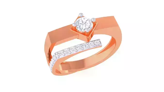 Solitaire Men Groom Gents Diamond Ring 3dm stl obj mtl 3mf glb