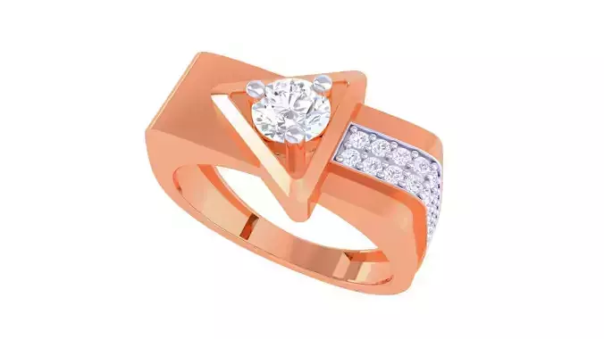 Solitaire Men Groom Gents Diamond Ring 3dm stl obj mtl 3mf glb