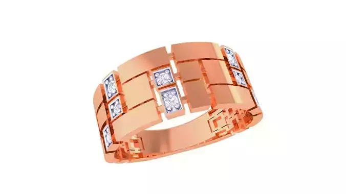 Men Groom Gents Diamond Ring 3dm stl obj mtl 3mf glb