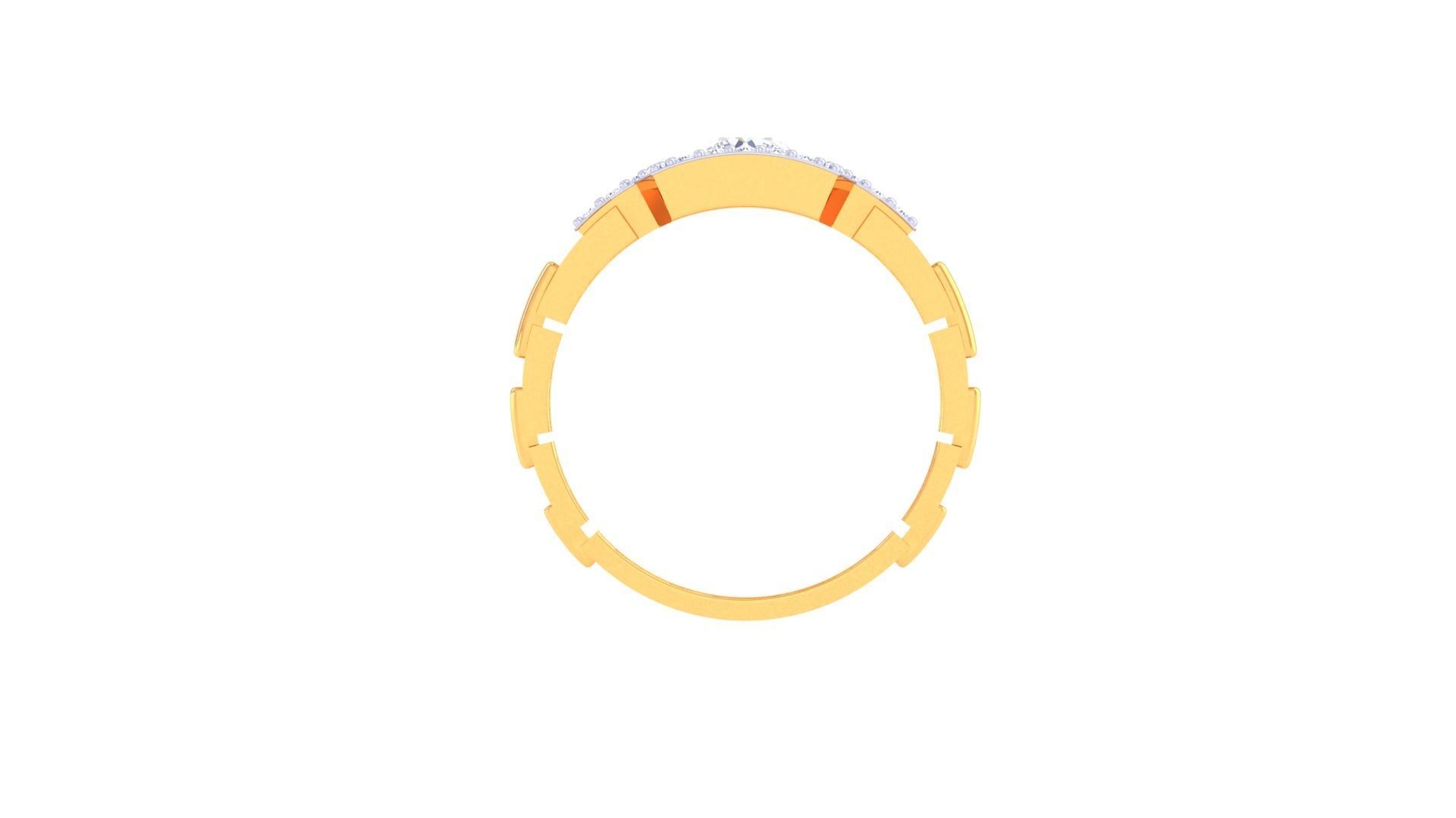 Solitaire Men Groom Gents Diamond Ring 3dm stl obj mtl 3mf glb 3D print model_8