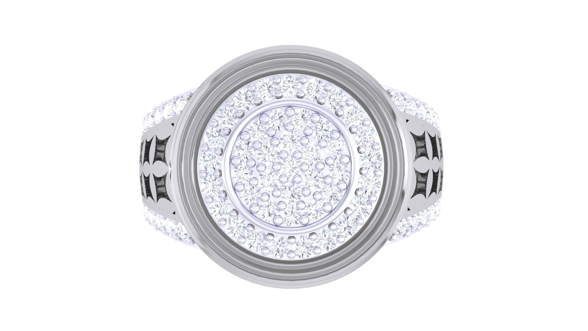 Men Groom Gents Diamond Ring 3dm stl obj mtl 3mf glb 3D print model_6