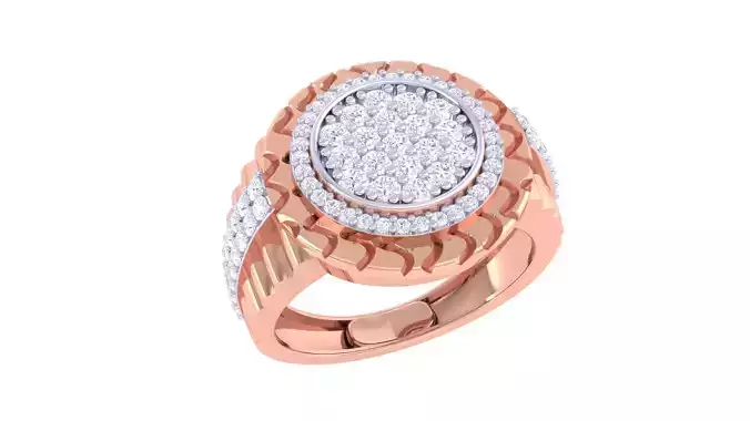 Men Groom Gents Diamond Head Ring 3dm stl obj mtl 3mf glb