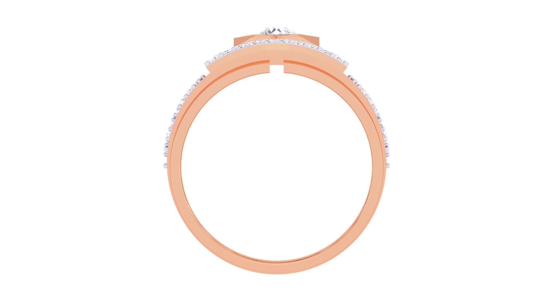 Solitaire Men Groom Gents Diamond Ring 3dm stl obj mtl 3mf glb 3D print model_10