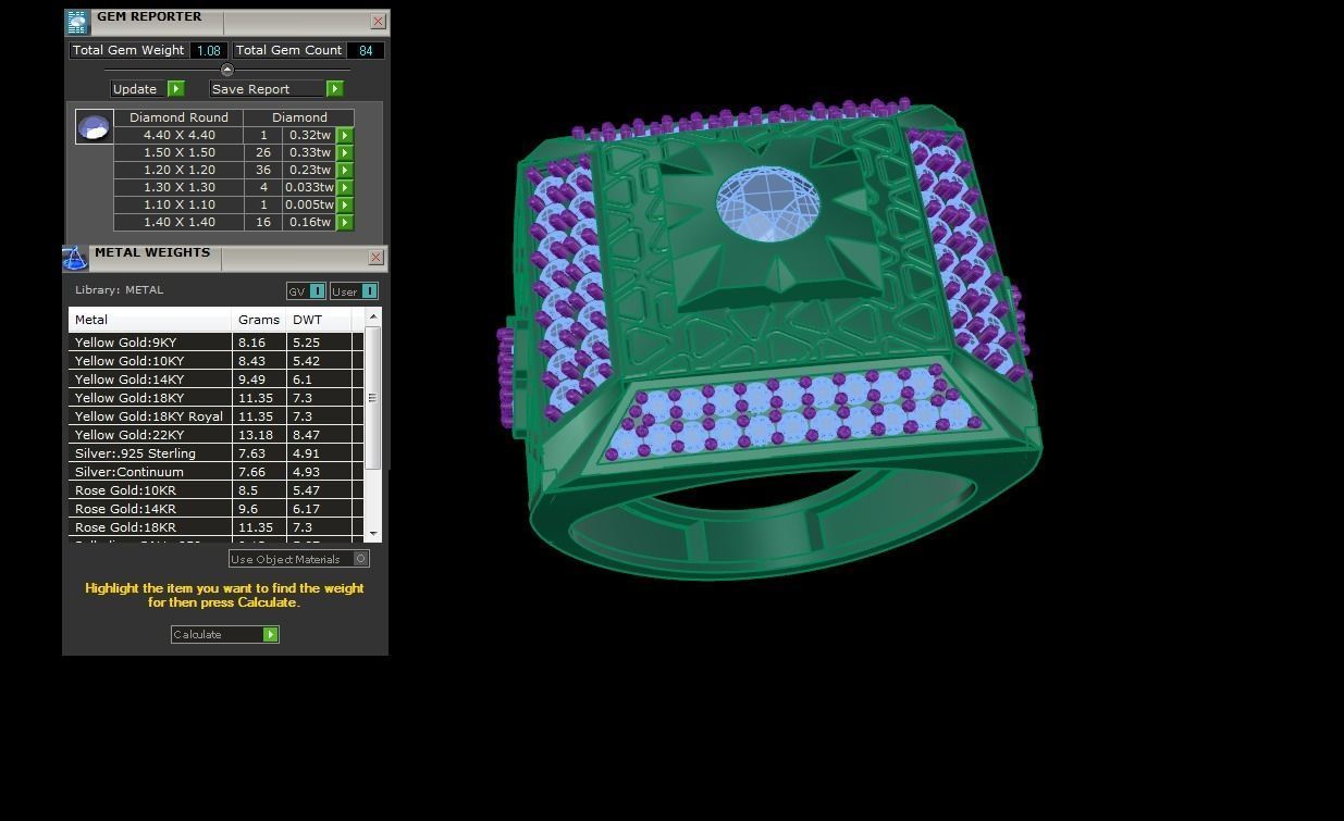 Solitaire Men Groom Gents Diamond Ring 3dm stl obj mtl 3mf glb 3D print model_3