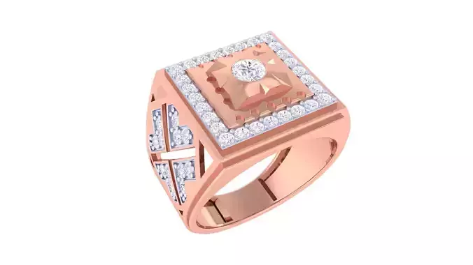 Solitaire Men Groom Gents Diamond Ring 3dm stl obj mtl 3mf glb