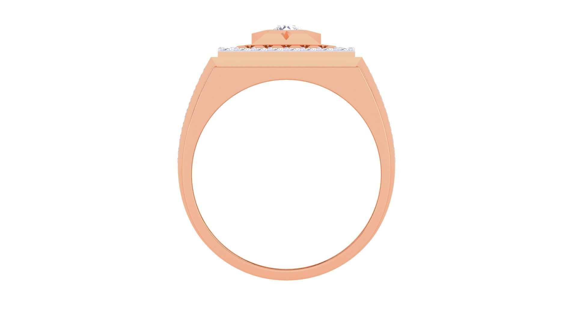 Solitaire Men Groom Gents Diamond Ring 3dm stl obj mtl 3mf glb 3D print model_10