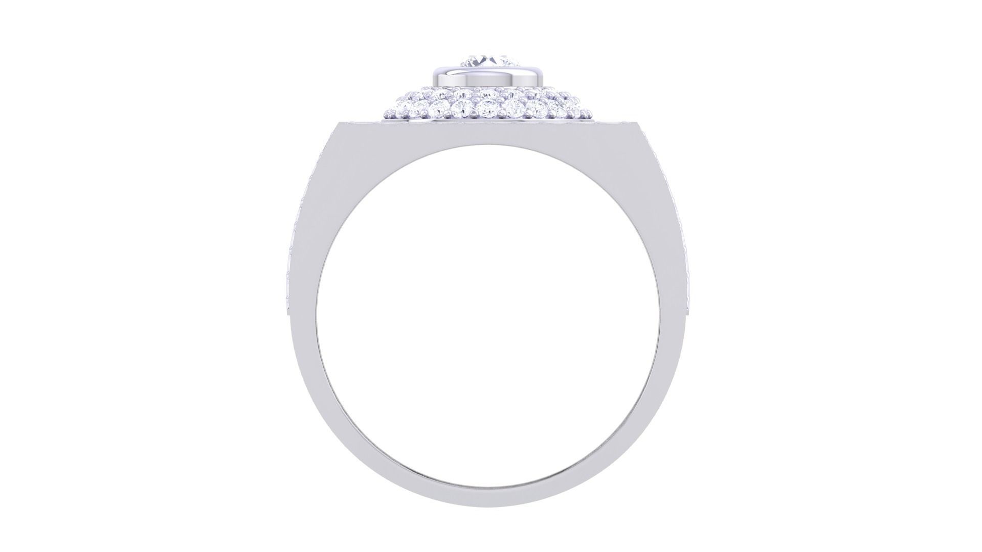 Mesh Men Groom Gents Solitaire  Diamond Ring 3dm stl obj mtl  3D print model_10