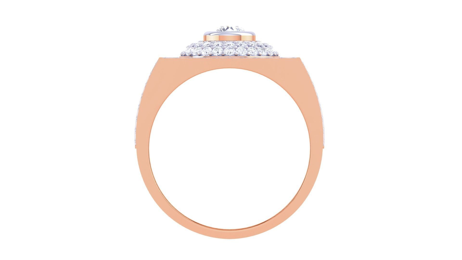 Mesh Men Groom Gents Solitaire  Diamond Ring 3dm stl obj mtl  3D print model_11