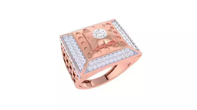 Solitaire Men Groom Gents Diamond Ring 3dm stl obj mtl 3mf glb