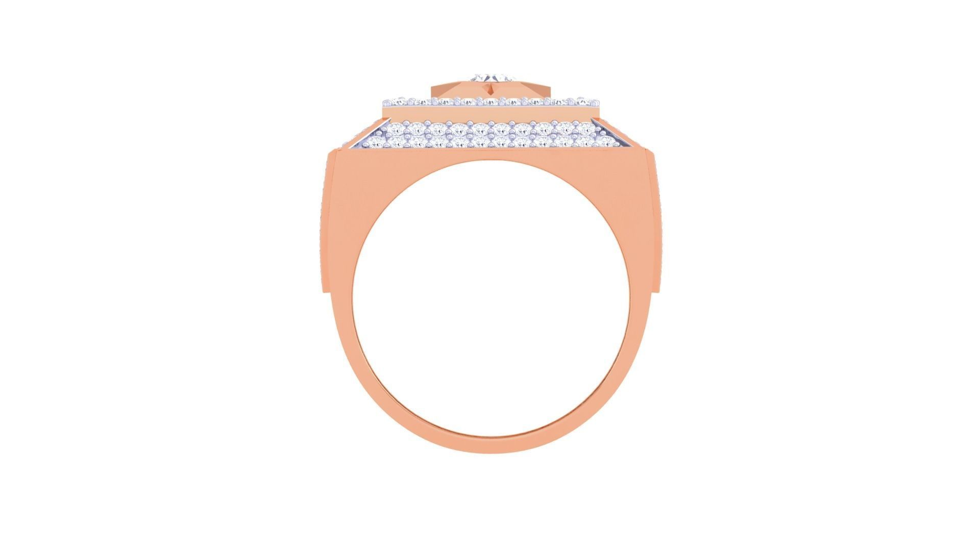 Solitaire Men Groom Gents Diamond Ring 3dm stl obj mtl 3mf glb 3D print model_11