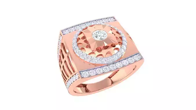 Solitaire Men Groom Gents Diamond Ring 3dm stl obj mtl 3mf glb