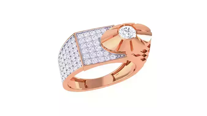Solitaire Men Groom Gents Diamond Ring 3dm stl obj mtl 3mf glb
