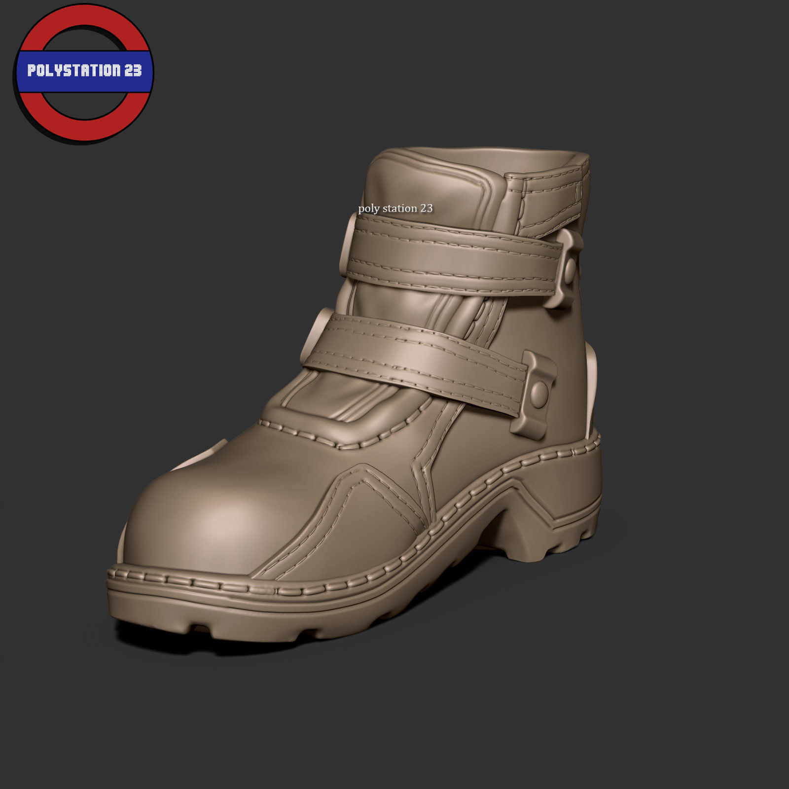 sci fi shoes v2 Highpoly zbrush 3D model_2