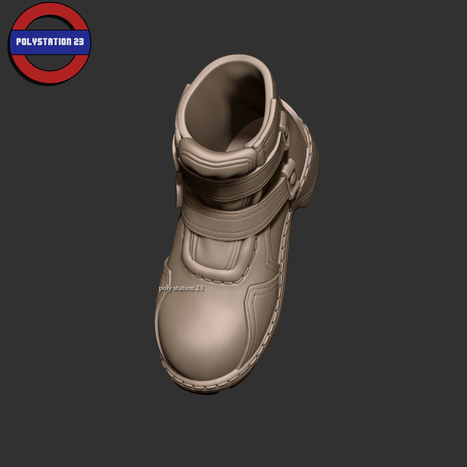 sci fi shoes v2 Highpoly zbrush 3D model_1
