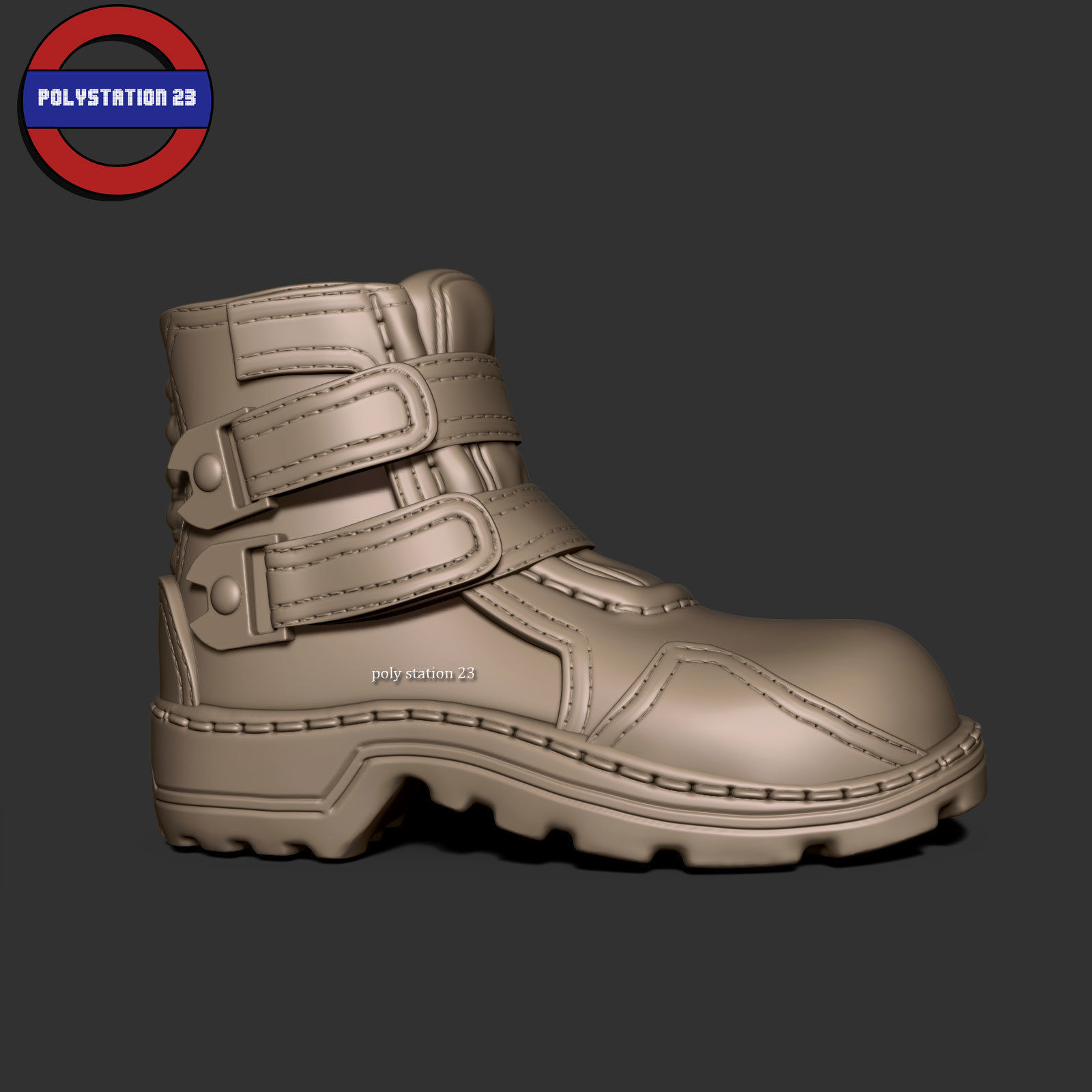 sci fi shoes v2 Highpoly zbrush 3D model_6