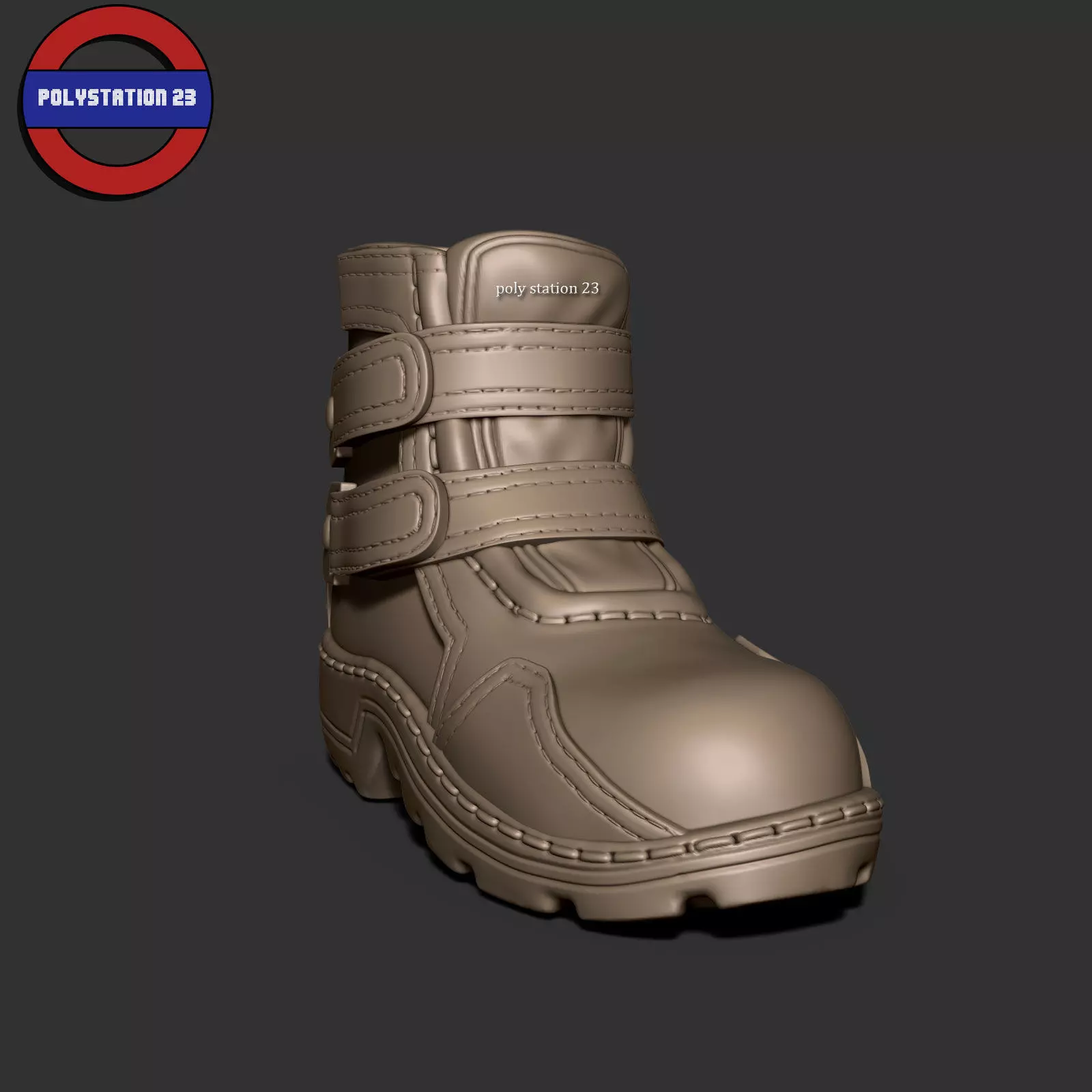 sci fi shoes v2 Highpoly zbrush 3D model_0