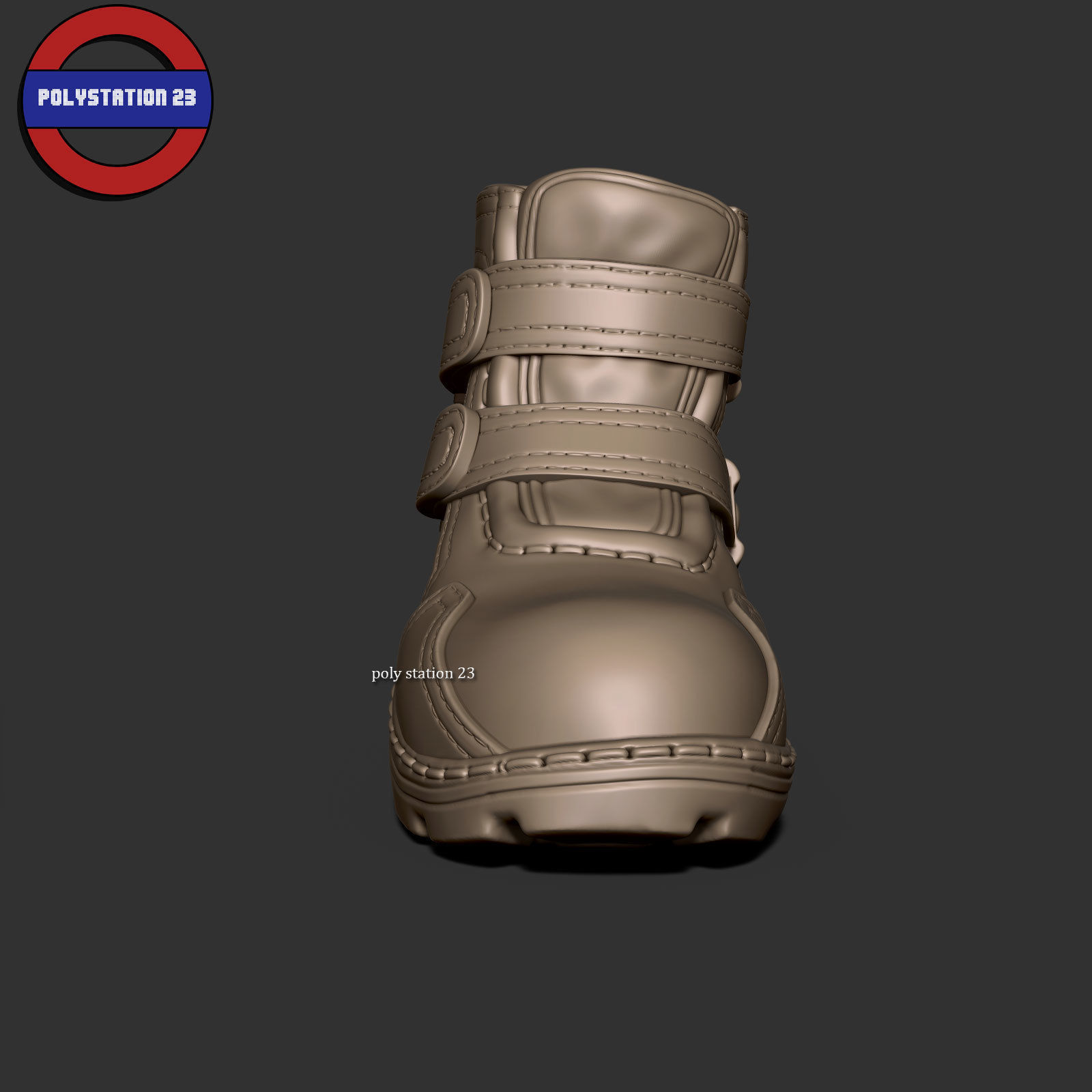 sci fi shoes v2 Highpoly zbrush 3D model_8