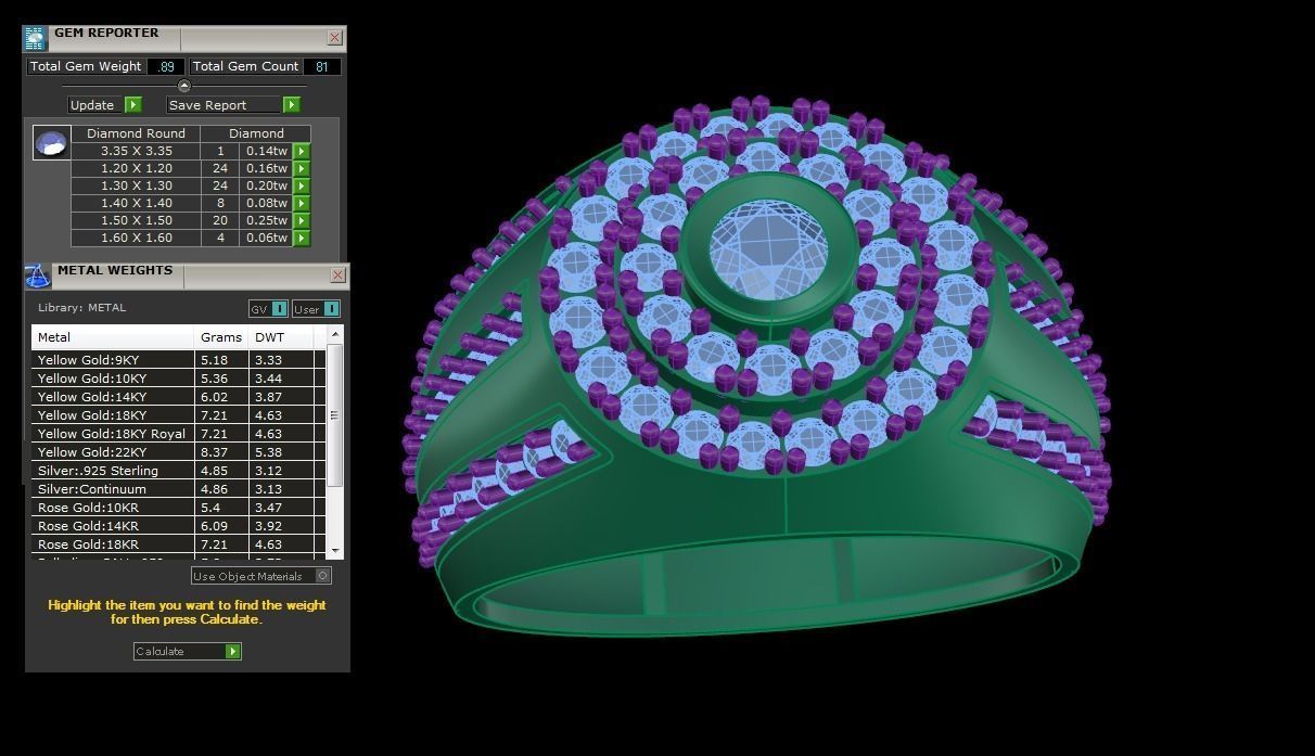 Solitaire Men Groom Gents Diamond Ring 3dm stl obj mtl 3mf glb 3D print model_3