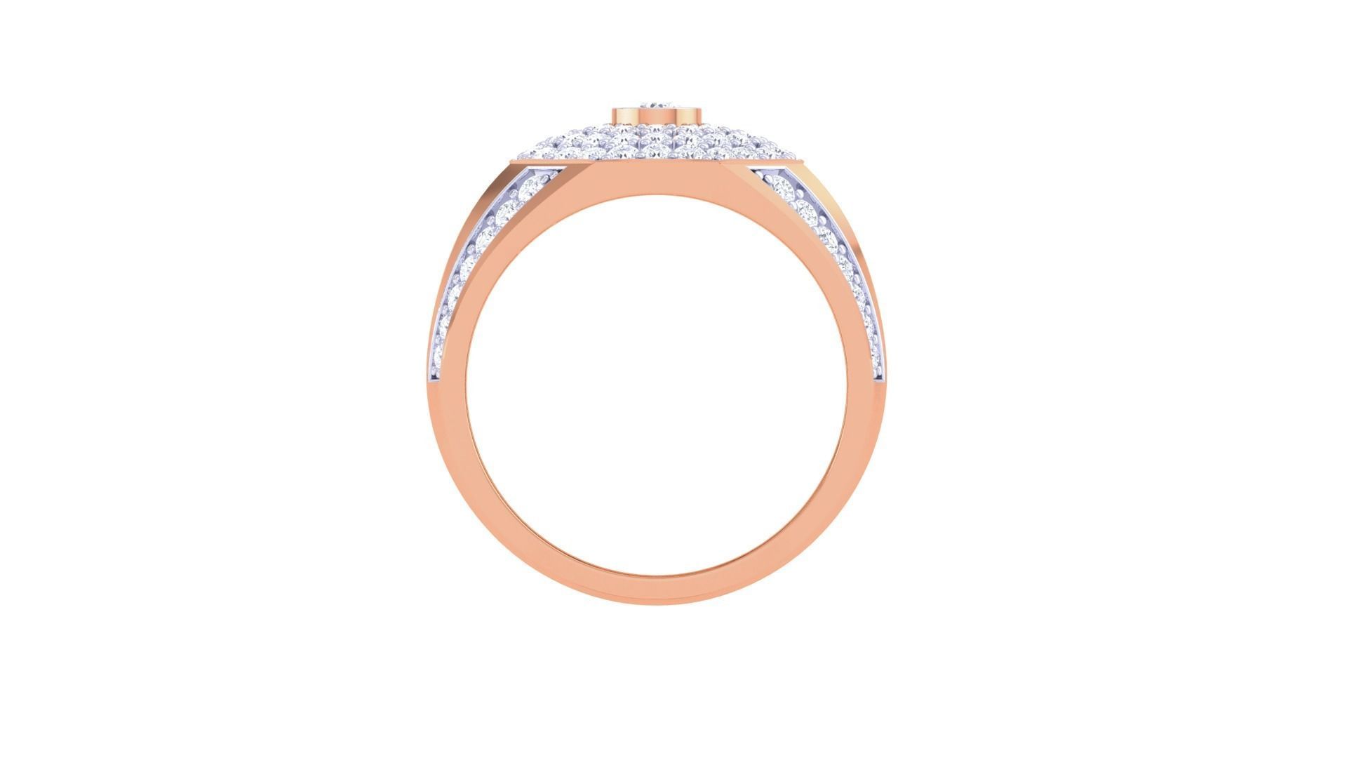 Solitaire Men Groom Gents Diamond Ring 3dm stl obj mtl 3mf glb 3D print model_9