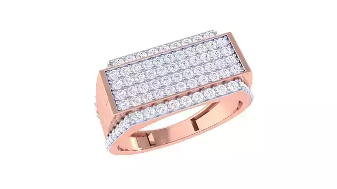 Men Groom Gents Diamond Ring 3dm stl obj mtl 3mf glb