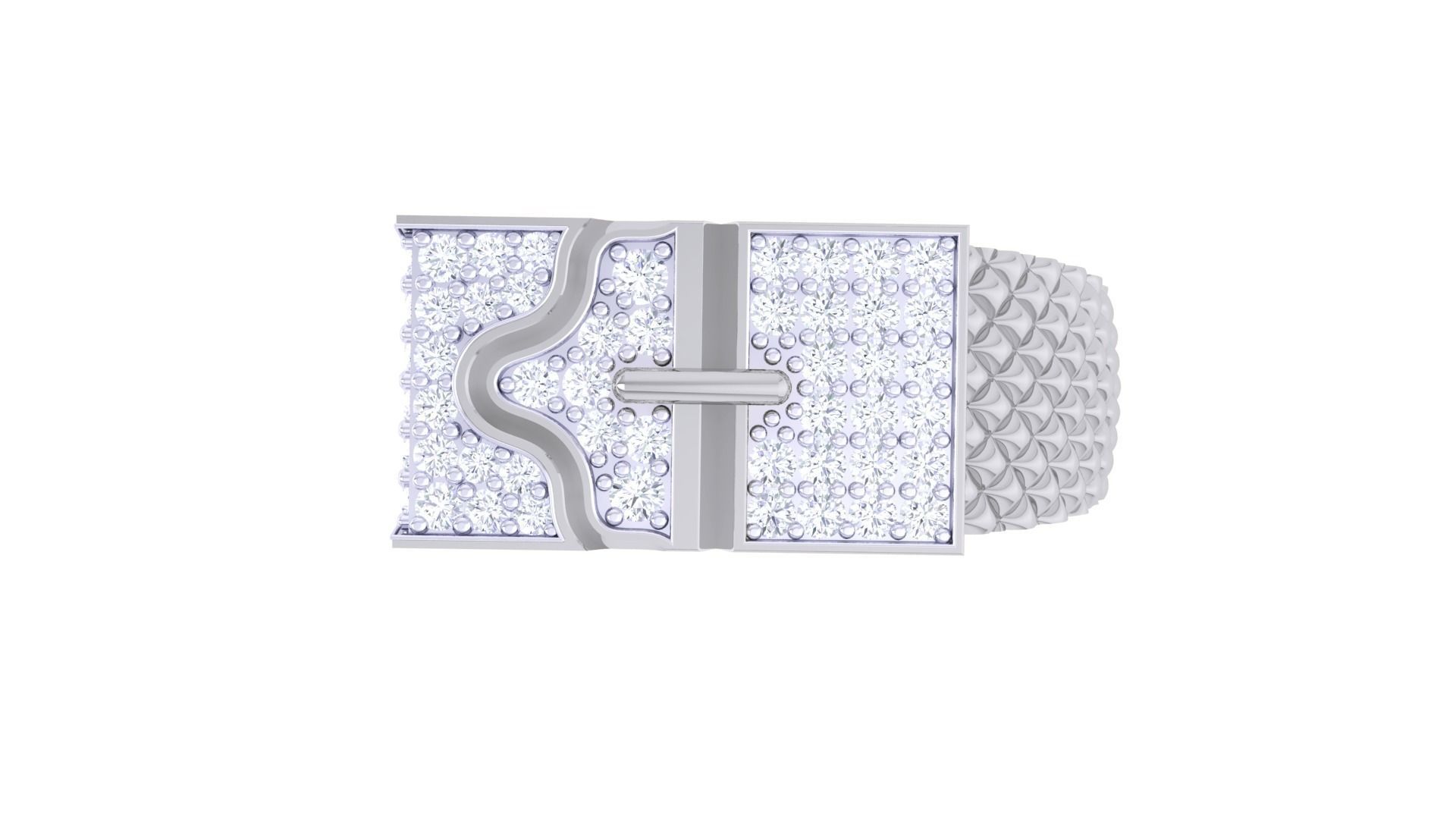 Belt Mens Groom Gents Diamond Ring 3dm stl obj mtl 3mf glb 3D print model_7