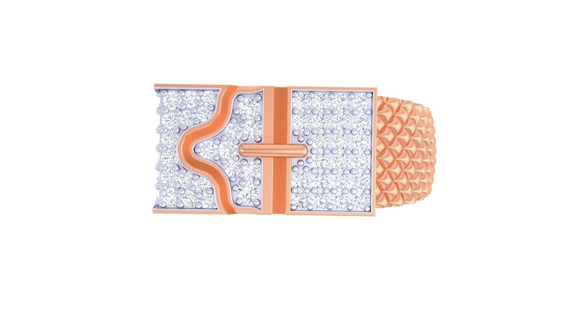 Belt Mens Groom Gents Diamond Ring 3dm stl obj mtl 3mf glb 3D print model_8