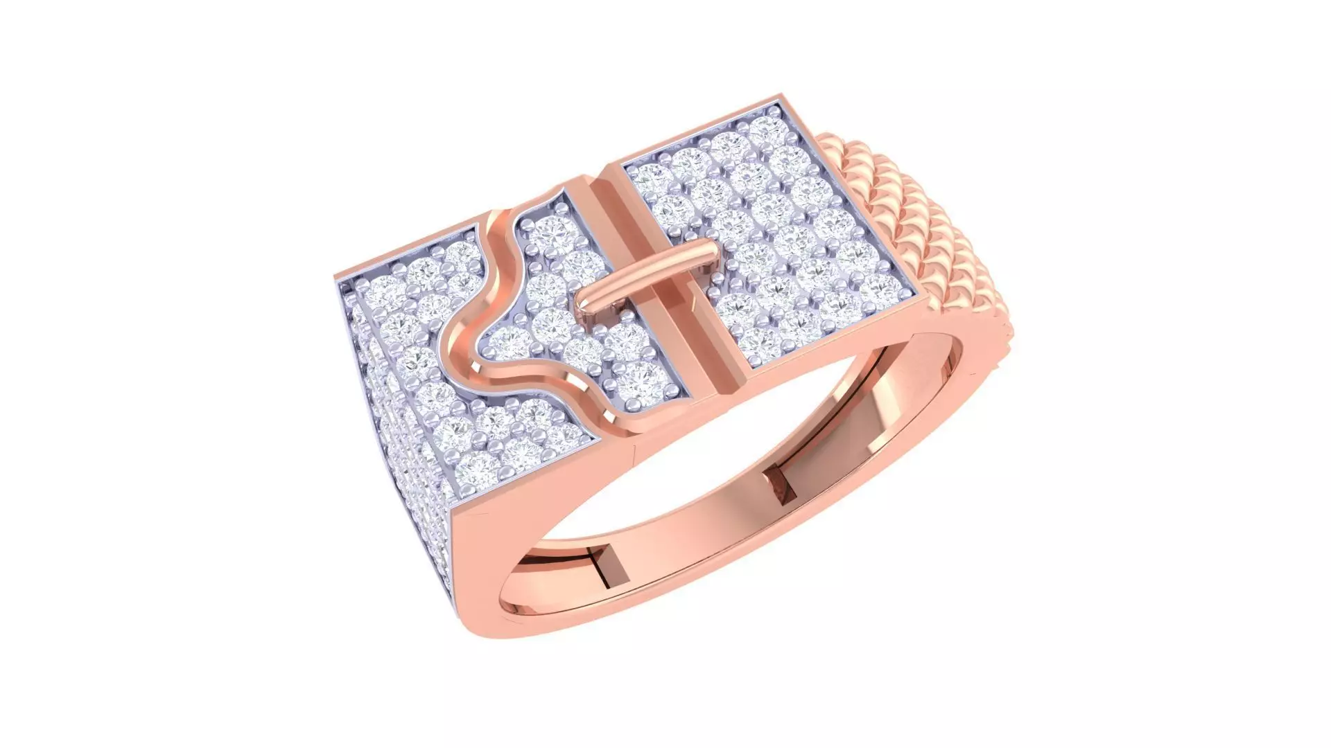 Belt Mens Groom Gents Diamond Ring 3dm stl obj mtl 3mf glb 3D print model_0