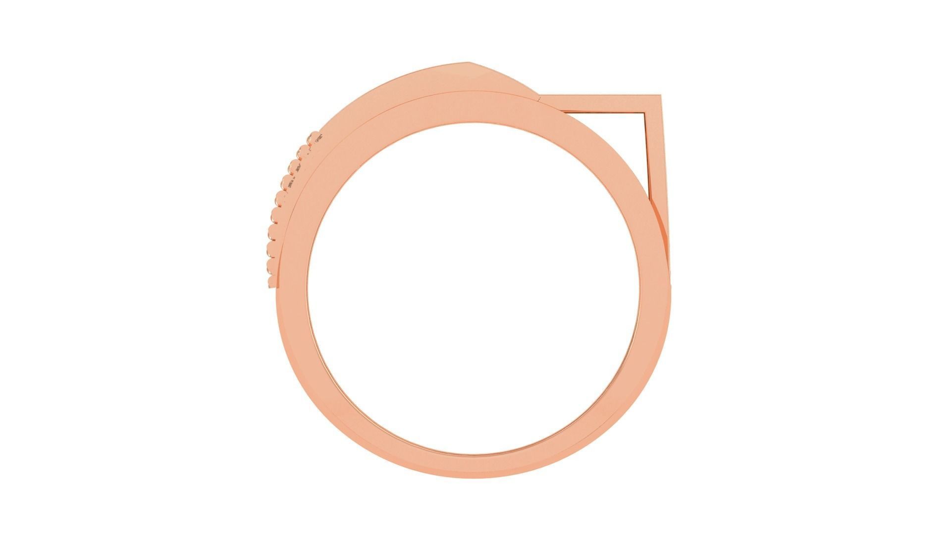 Men Groom Gents Diamond Ring 3dm stl obj mtl 3mf glb 3D print model_9