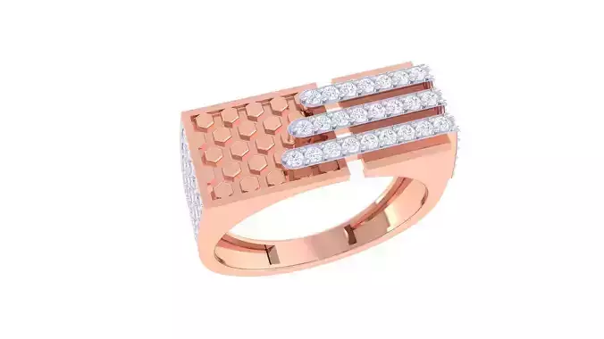 Men Groom Gents Diamond Ring 3dm stl obj mtl 3mf glb