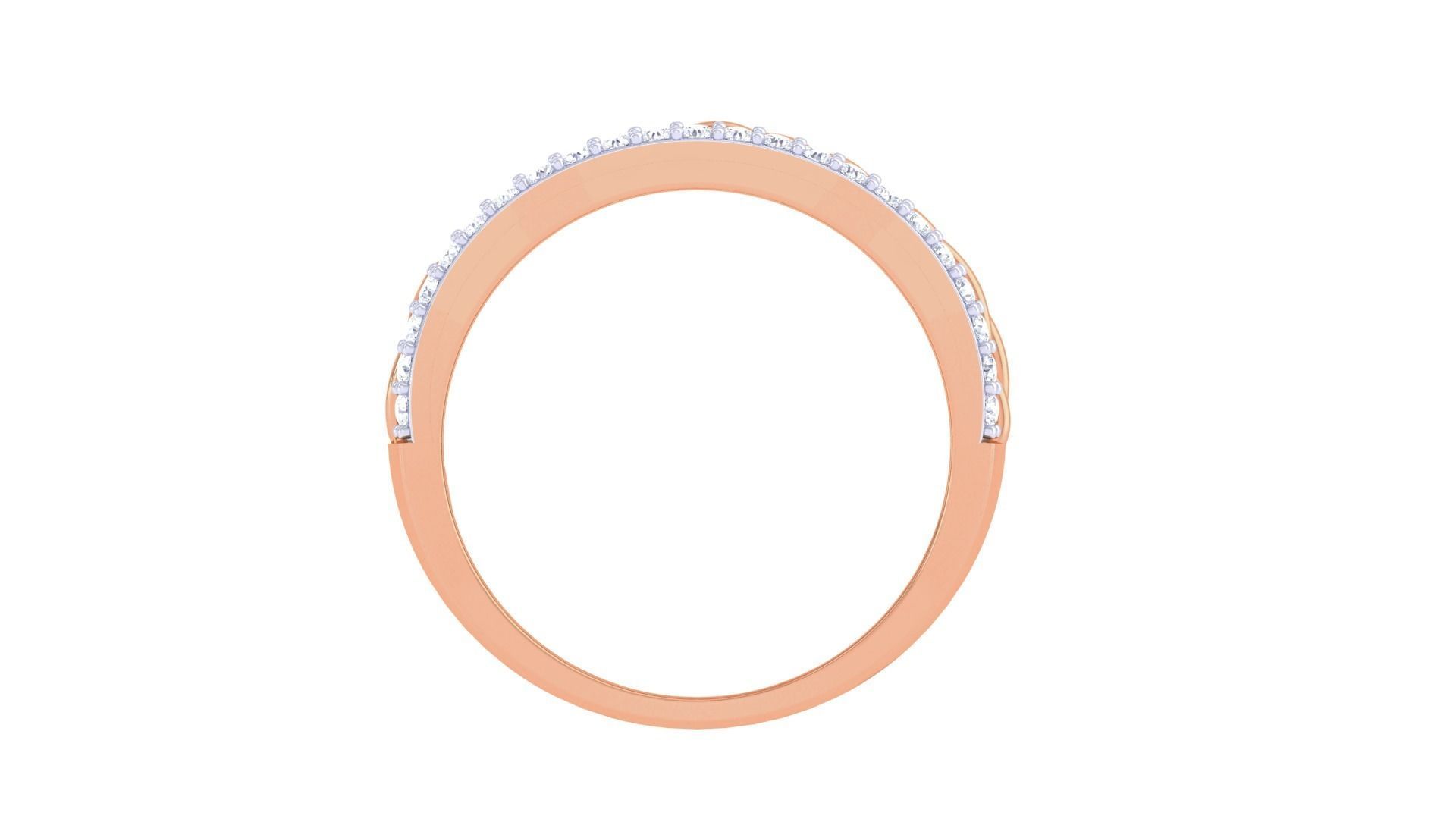 Woven Mesh Wire Mens Groom Gents Diamond Ring 3dm stl obj mtl  3D print model_9