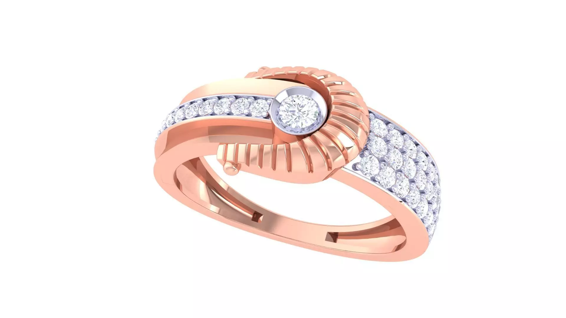 Solitaire Belt Men Groom Gents Diamond Ring 3dm stl obj mtl 3mf 3D print model_0