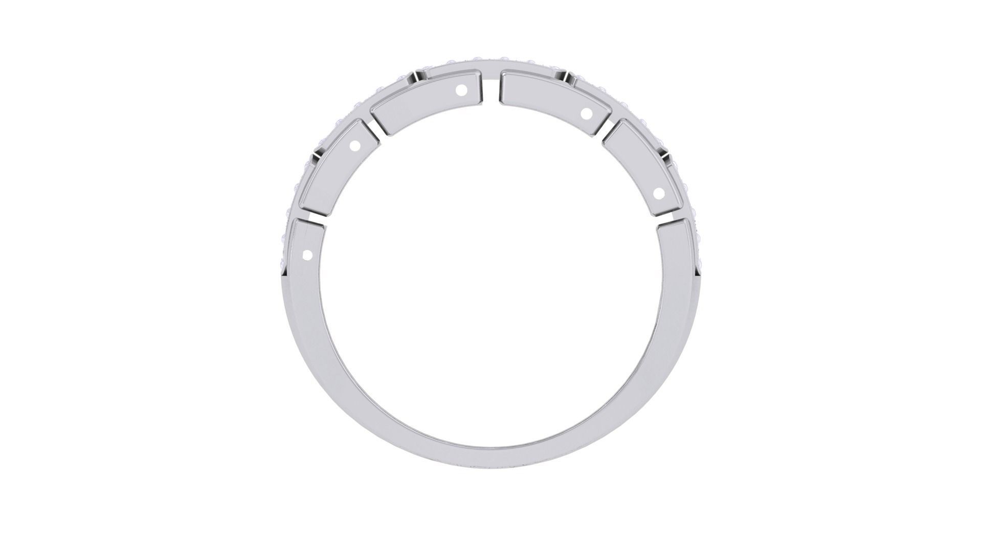 Chain Links Men Groom Gents Diamond Ring 3dm stl obj mtl 3mf glb 3D print model_10