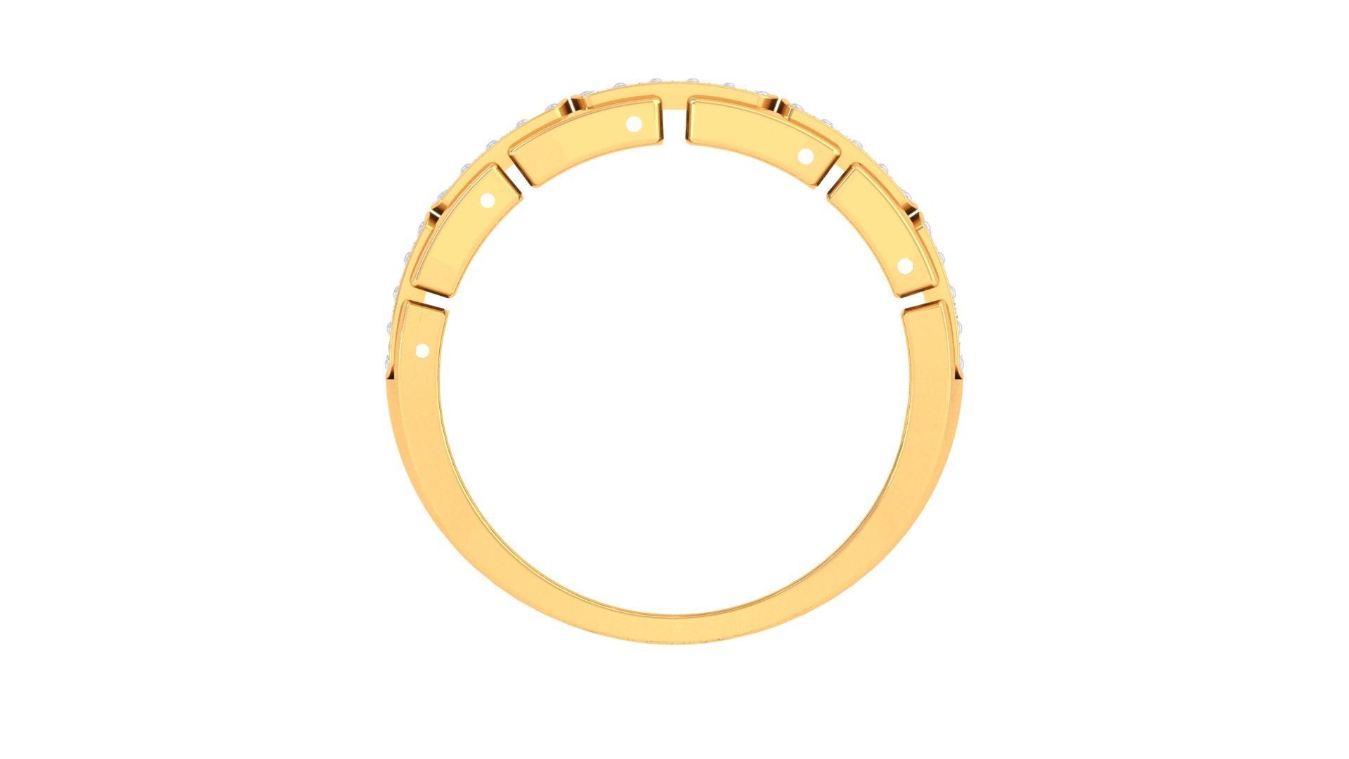 Chain Links Men Groom Gents Diamond Ring 3dm stl obj mtl 3mf glb 3D print model_11