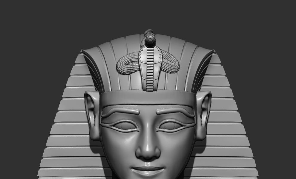 Statue of Egyptian pharaoh  Amenhotep 3d printable model  stl 3D print model_5