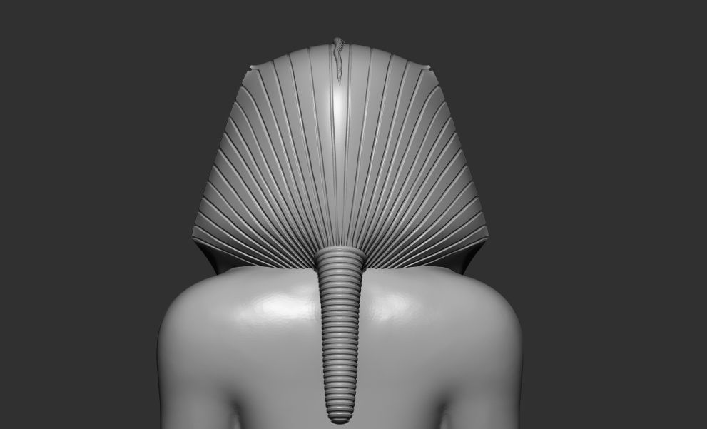 Statue of Egyptian pharaoh  Amenhotep 3d printable model  stl 3D print model_8