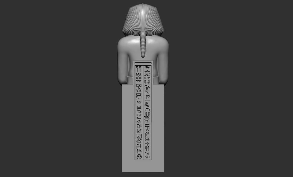 Statue of Egyptian pharaoh  Amenhotep 3d printable model  stl 3D print model_2
