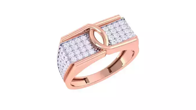 Linking Men Groom Gents Diamond Ring 3dm stl obj mtl 3mf glb